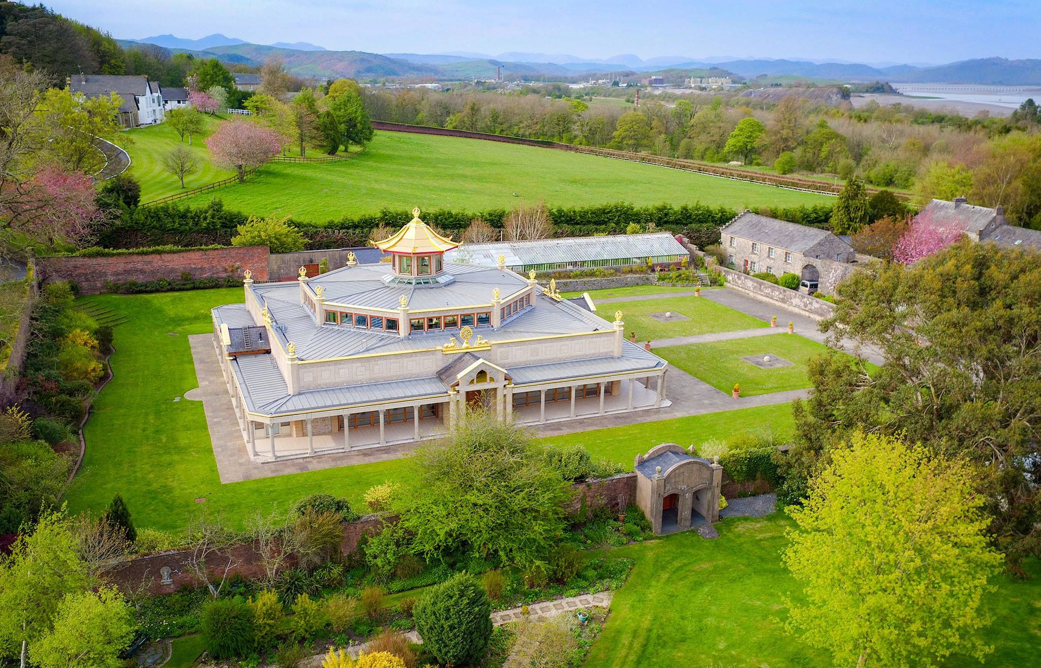 A picture of the first temple built by the New Kadampa Tradition located in the Lake District